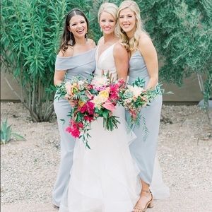 Perfect Blue Strapless Bridesmaid/ Formal Dress!